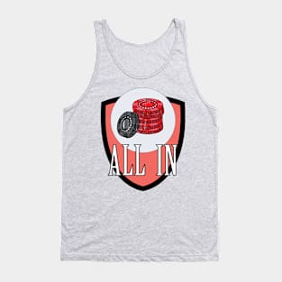 All In Poker Player Skills Chips Tank Top